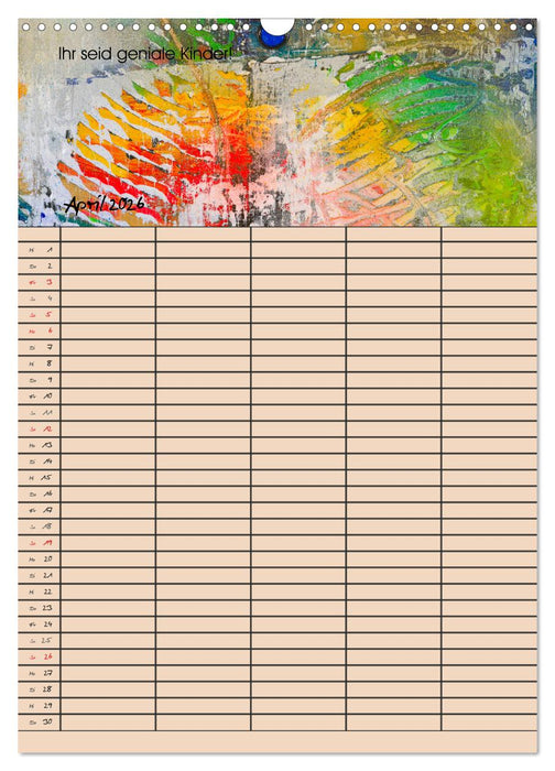 Glückstage (CALVENDO Wandkalender 2026)
