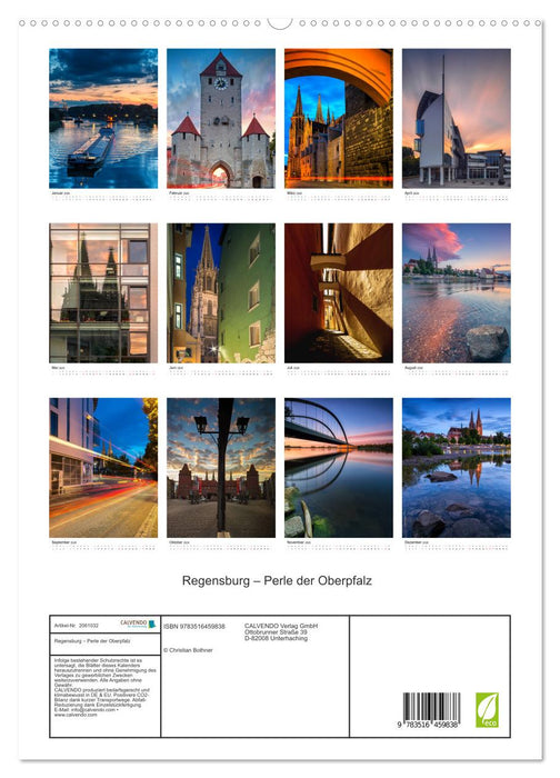 Regensburg – Perle der Oberpfalz (CALVENDO Premium Wandkalender 2026)