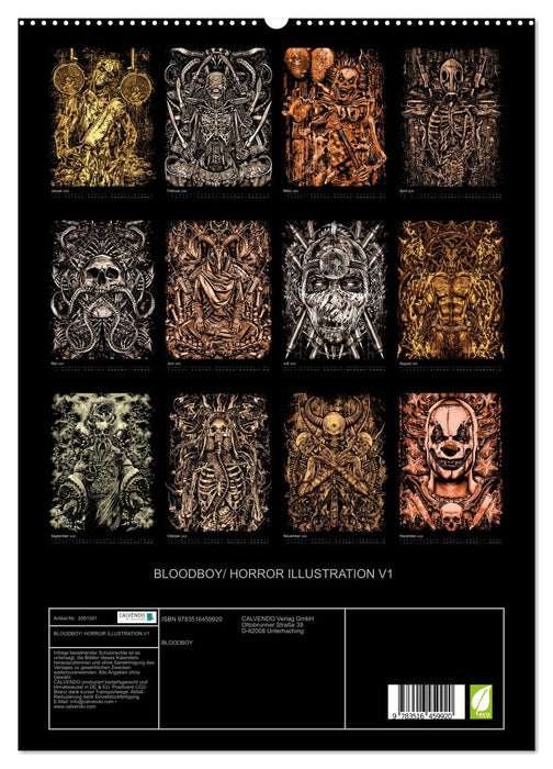 BLOODBOY/ HORROR ILLUSTRATION V1 (CALVENDO Premium Wandkalender 2026)