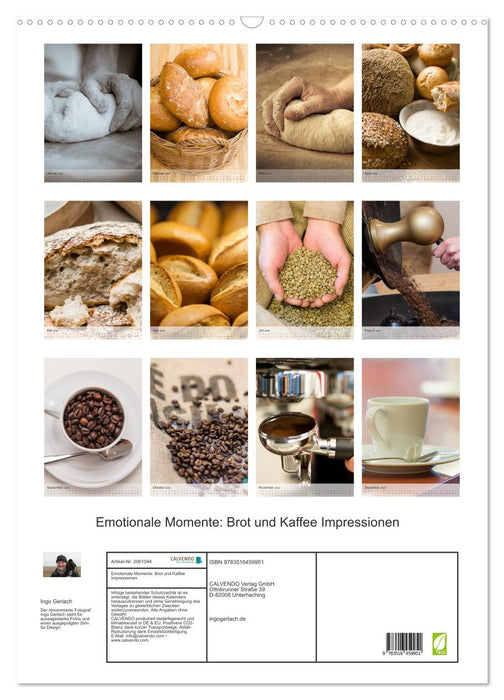 Emotionale Momente: Brot und Kaffee Impressionen (CALVENDO Wandkalender 2026)