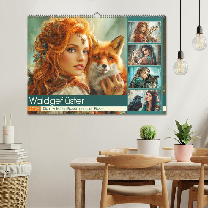 Waldgeflüster. Die mystischen Frauen der alten Pfade (CALVENDO Wandkalender 2026)