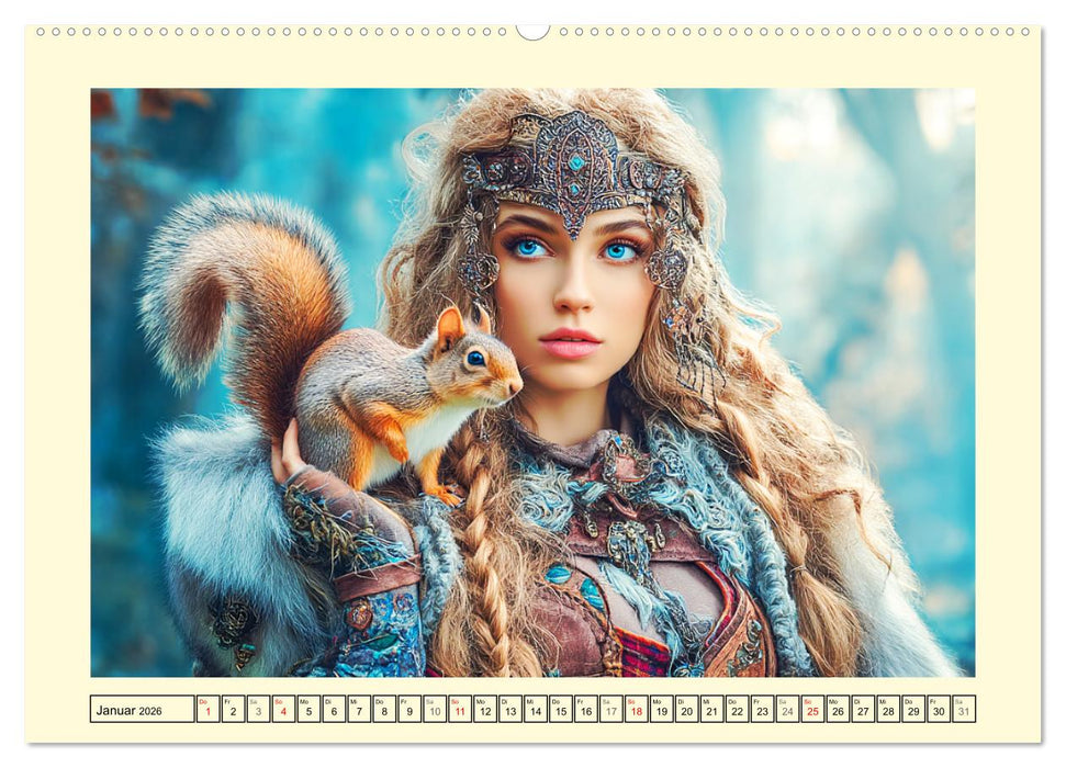 Waldgeflüster. Die mystischen Frauen der alten Pfade (CALVENDO Wandkalender 2026)