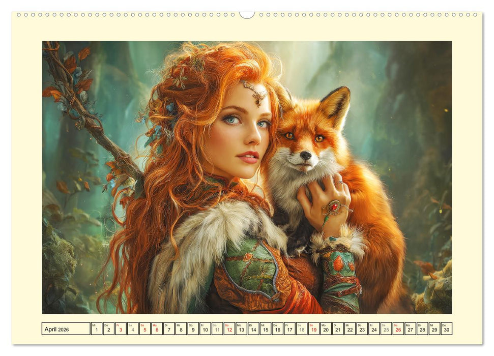 Waldgeflüster. Die mystischen Frauen der alten Pfade (CALVENDO Wandkalender 2026)