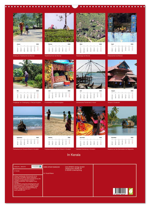In Kerala (CALVENDO Wandkalender 2026)