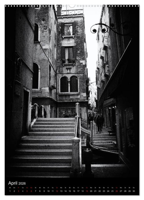 Venice Noir - Das etwas andere Venedig (CALVENDO Premium Wandkalender 2026)