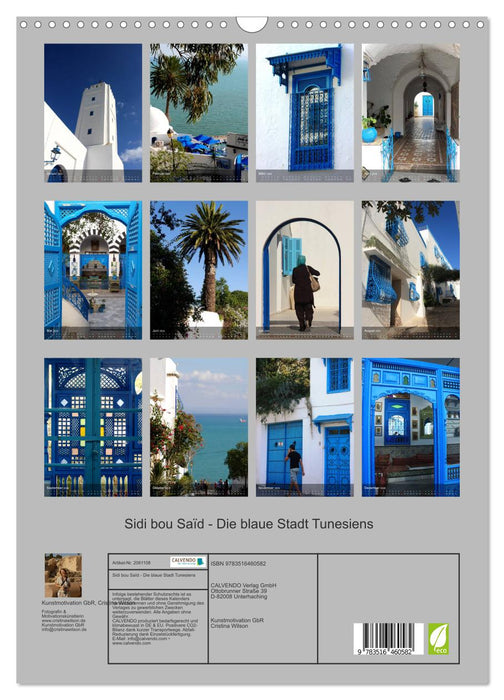 Sidi bou Saïd - Die blaue Stadt Tunesiens (CALVENDO Wandkalender 2026)