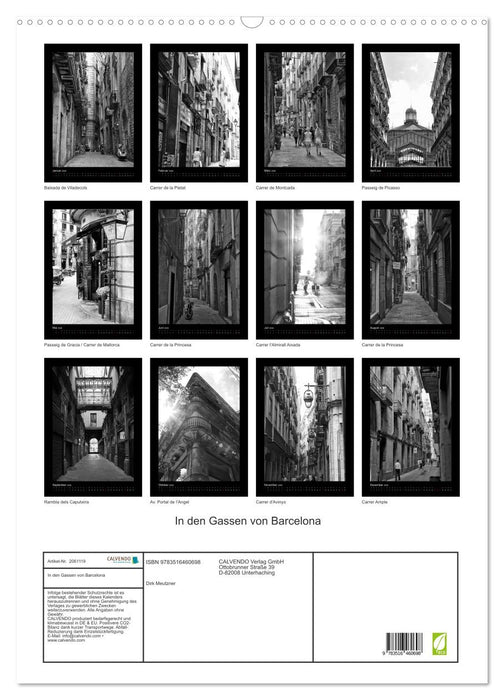 In den Gassen von Barcelona (CALVENDO Wandkalender 2026)