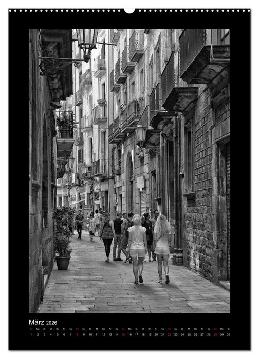 In den Gassen von Barcelona (CALVENDO Wandkalender 2026)