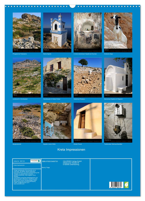 Kreta Impressionen (CALVENDO Wandkalender 2026)