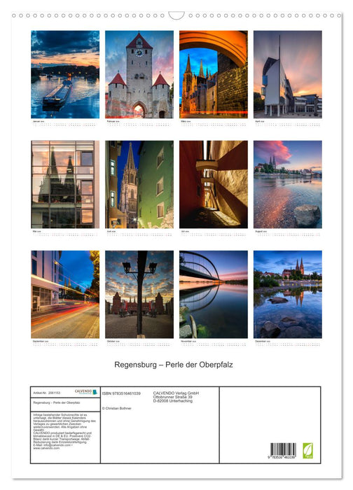 Regensburg – Perle der Oberpfalz (CALVENDO Wandkalender 2026)