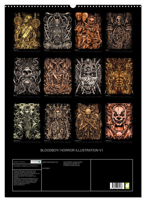 BLOODBOY/ HORROR ILLUSTRATION V1 (CALVENDO Wandkalender 2026)