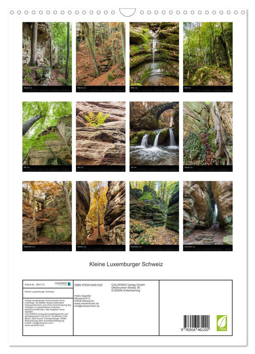 Kleine Luxemburger Schweiz (CALVENDO Wandkalender 2026)