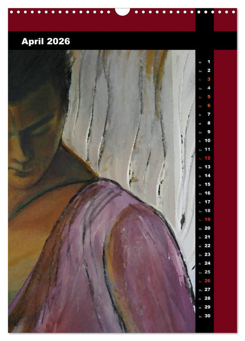 Farbenfrohe Engel (CALVENDO Wandkalender 2026)