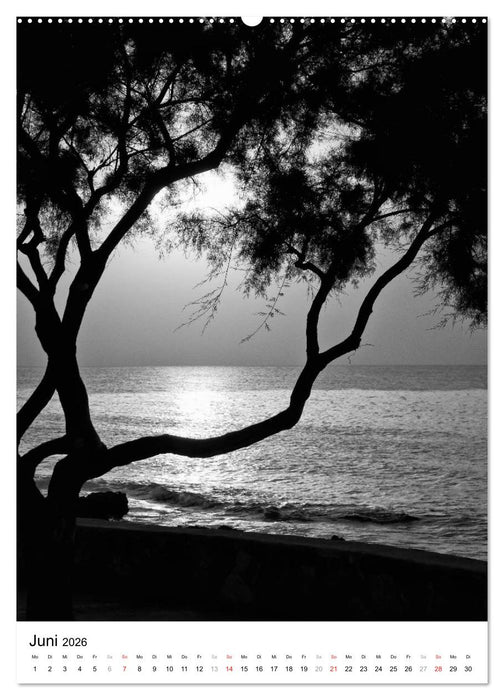 Mallorca Impressionen in schwarz-weiß (CALVENDO Wandkalender 2026)