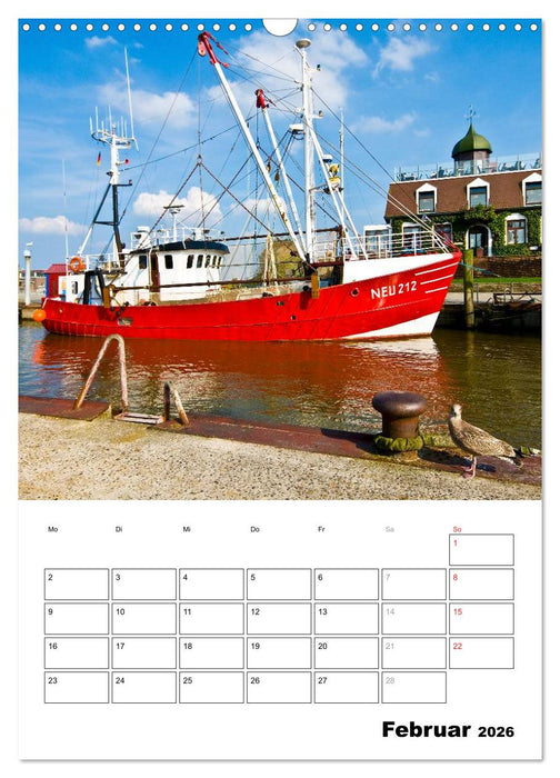 Neuharlingersiel Hafenromantik / Planer (CALVENDO Wandkalender 2026)