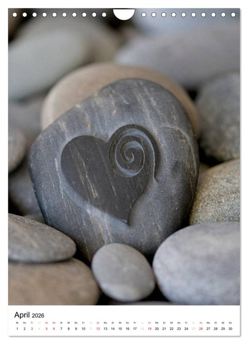 Steinherzen 2026 (CALVENDO Wandkalender 2026)