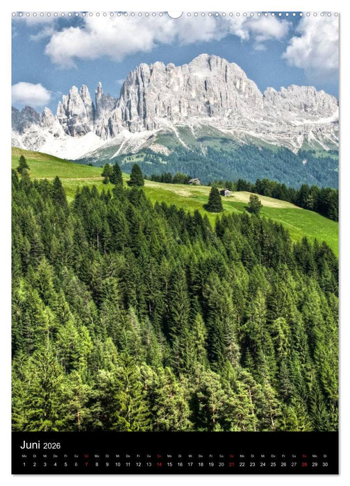 Dolomiten – Eine Gipfelparade (CALVENDO Premium Wandkalender 2026)