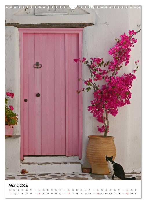 Türen mit Charakter Kykladen (CALVENDO Wandkalender 2026)