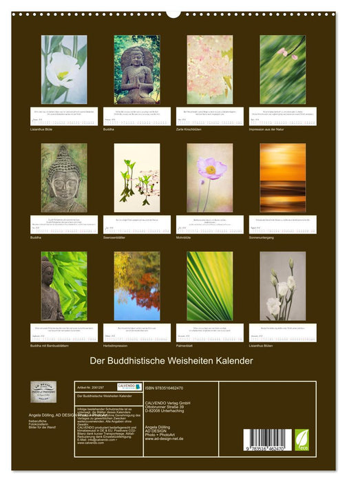 Der Buddhistische Weisheiten Kalender (CALVENDO Premium Wandkalender 2026)