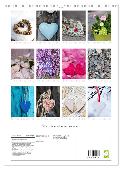 Bilder, die von Herzen kommen (CALVENDO Wandkalender 2026)