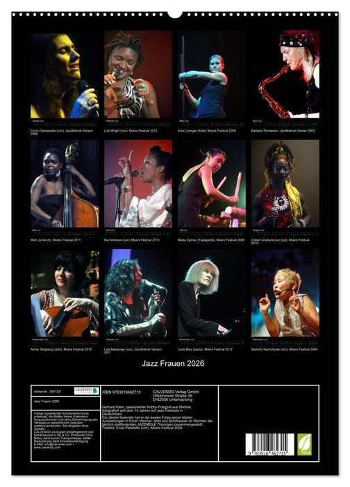Jazz Frauen 2026 (CALVENDO Premium Wandkalender 2026)