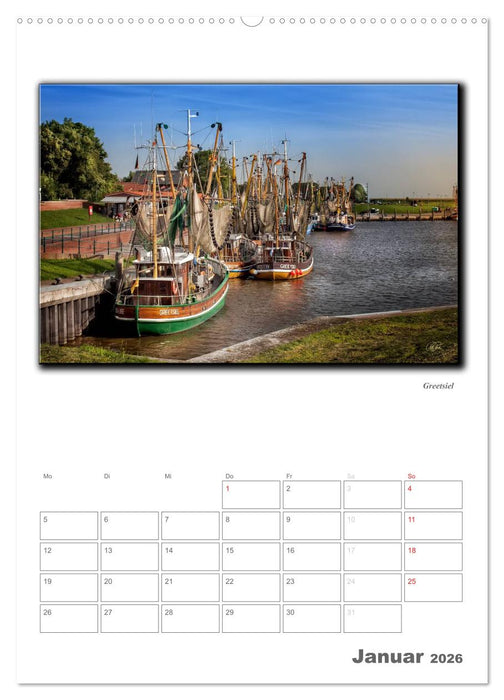 Ostfriesland - die bezaubernden alten Häfen / Planer (CALVENDO Premium Wandkalender 2026)