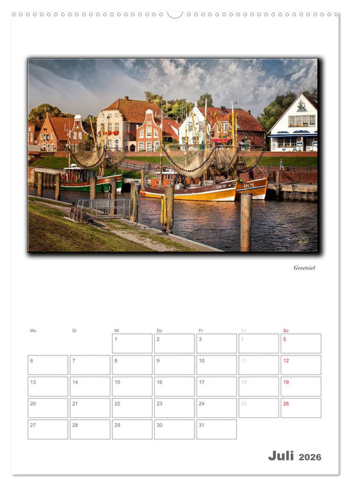 Ostfriesland - die bezaubernden alten Häfen / Planer (CALVENDO Premium Wandkalender 2026)