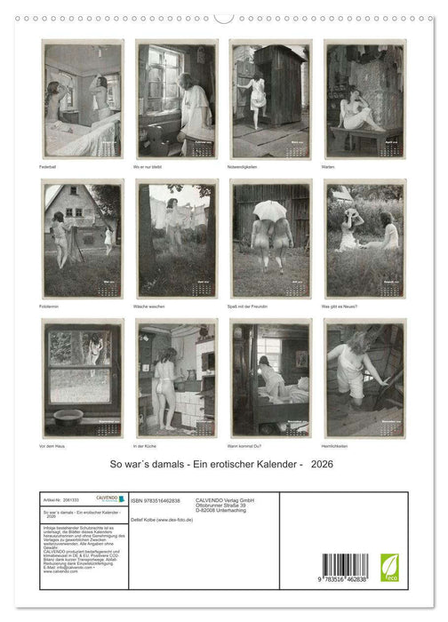 So war´s damals - Ein erotischer Kalender - 2026 (CALVENDO Premium Wandkalender 2026)