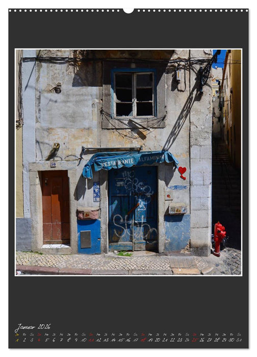 In den Straßen und Gassen von Lissabon 2026 (CALVENDO Wandkalender 2026)