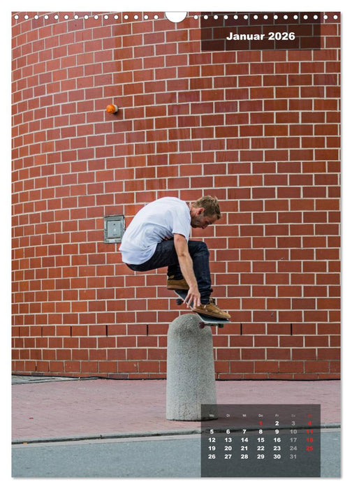 Mit dem Skateboard unterwegs (CALVENDO Wandkalender 2026)