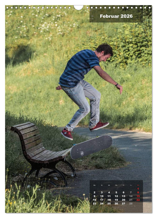 Mit dem Skateboard unterwegs (CALVENDO Wandkalender 2026)