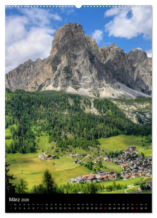 Dolomiten – Eine Gipfelparade (CALVENDO Wandkalender 2026)