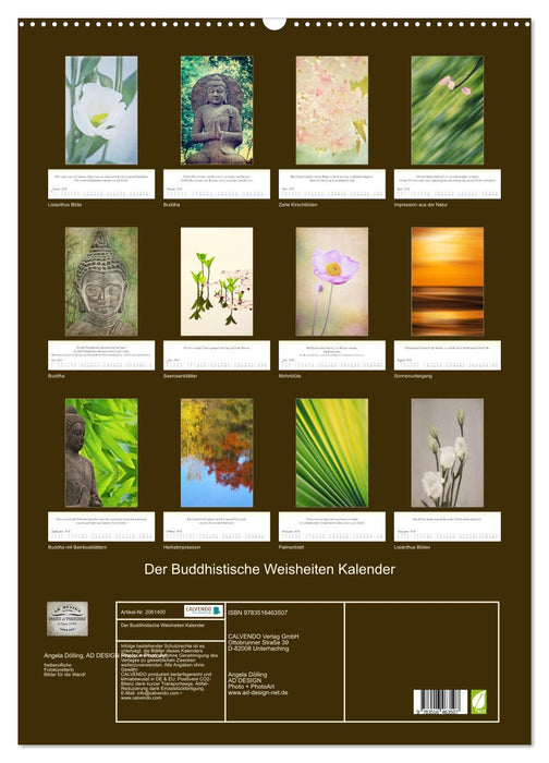 Der Buddhistische Weisheiten Kalender (CALVENDO Wandkalender 2026)
