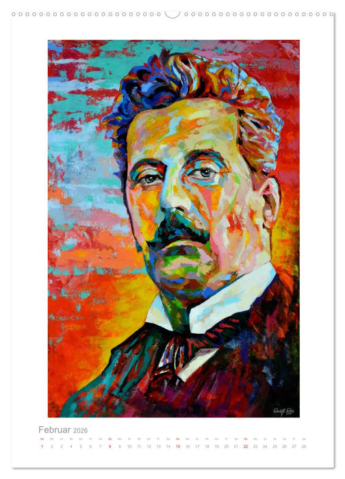 PopArt Bilder berühmter Komponisten (CALVENDO Premium Wandkalender 2026)