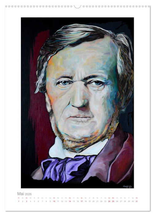 PopArt Bilder berühmter Komponisten (CALVENDO Premium Wandkalender 2026)