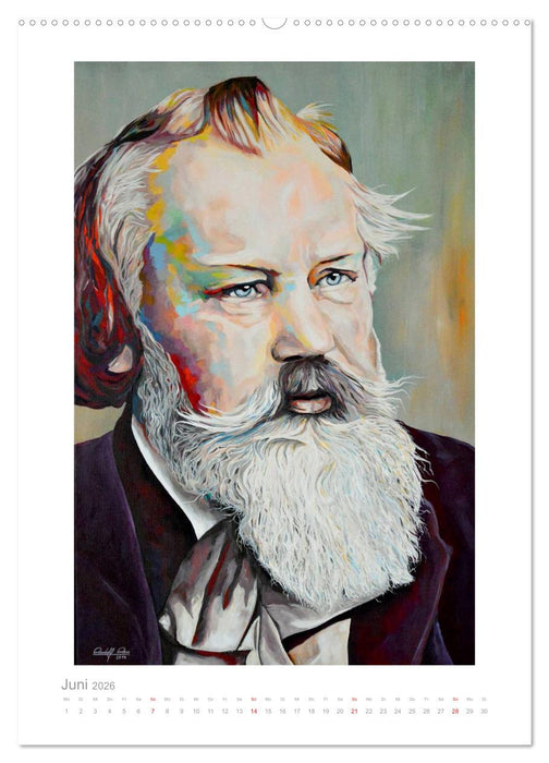 PopArt Bilder berühmter Komponisten (CALVENDO Premium Wandkalender 2026)