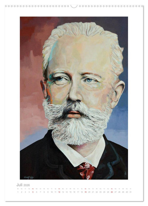 PopArt Bilder berühmter Komponisten (CALVENDO Premium Wandkalender 2026)