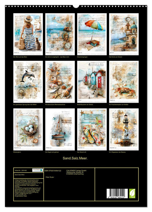Sand.Salz.Meer. (CALVENDO Premium Wandkalender 2026)