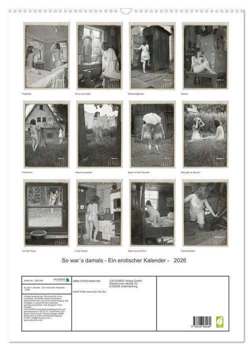 So war´s damals - Ein erotischer Kalender - 2026 (CALVENDO Wandkalender 2026)