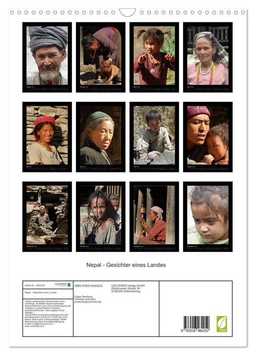 Nepal - Gesichter eines Landes (CALVENDO Wandkalender 2026)