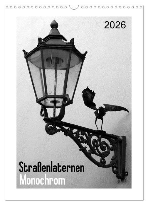 Straßenlaternen Monochrom (CALVENDO Wandkalender 2026)
