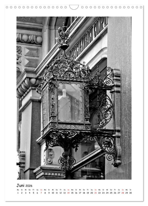 Straßenlaternen Monochrom (CALVENDO Wandkalender 2026)