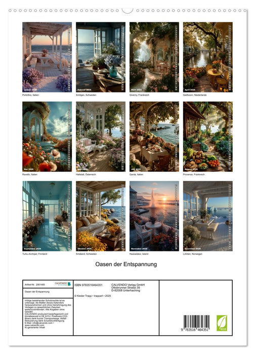 Oasen der Entspannung (CALVENDO Premium Wandkalender 2026)