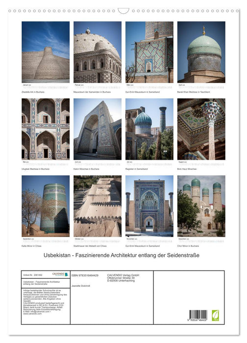 Usbekistan - Faszinierende Architektur entlang der Seidenstraße (CALVENDO Wandkalender 2026)