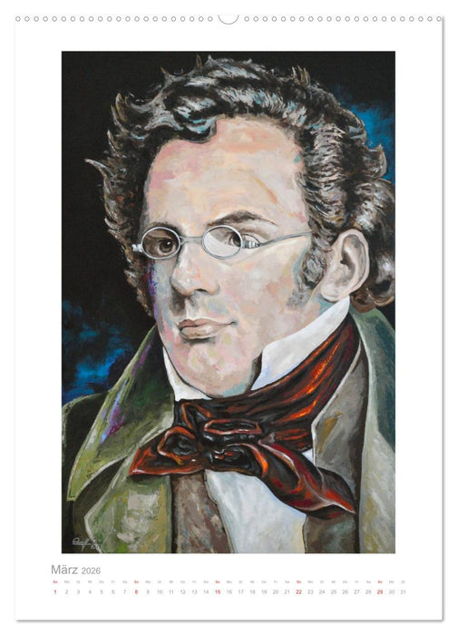 PopArt Bilder berühmter Komponisten (CALVENDO Wandkalender 2026)