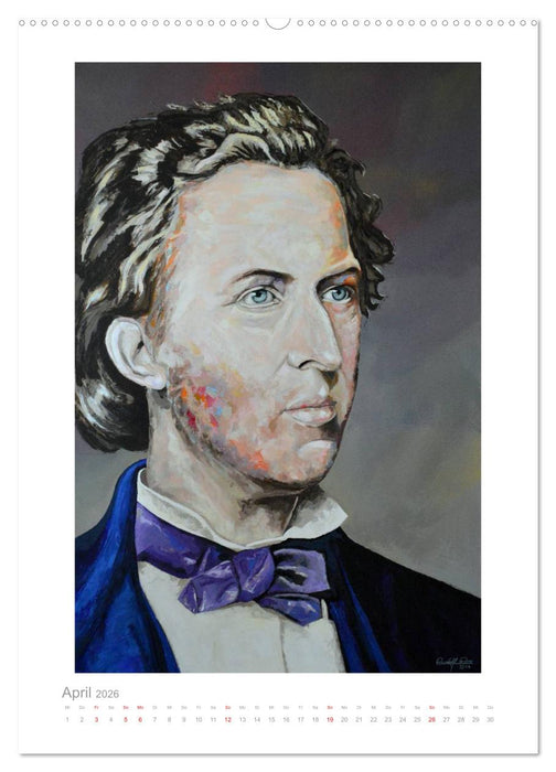 PopArt Bilder berühmter Komponisten (CALVENDO Wandkalender 2026)