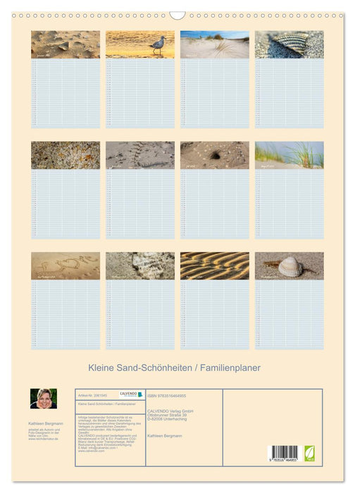 Kleine Sand-Schönheiten / Familienplaner (CALVENDO Wandkalender 2026)