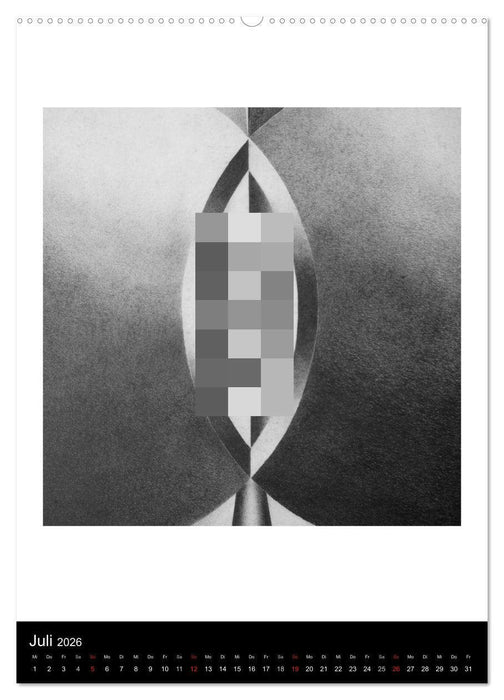 Akt abstrakt - Abstrakte Aktzeichnungen (CALVENDO Premium Wandkalender 2026)