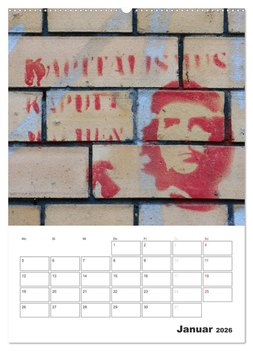 STENCIL ART 2026 - Schablonen Graffiti an Häuserfassaden / Planer (CALVENDO Premium Wandkalender 2026)