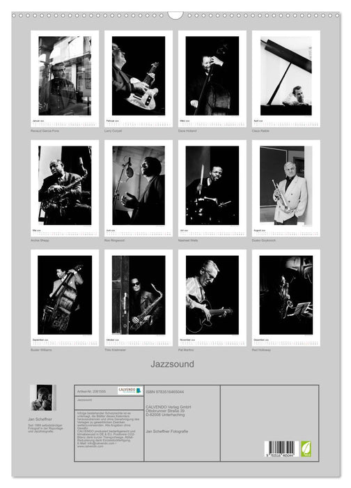 Jazzsound (CALVENDO Wandkalender 2026)